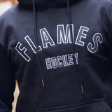 Flames Classic Hoodie Navy