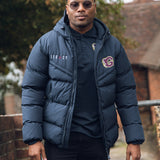 Flames Navy Puffer Jacket