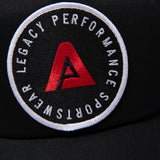 Legacy Trucker Hat Black and Red