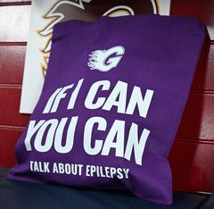 If I can You Can Tote Bag Purple