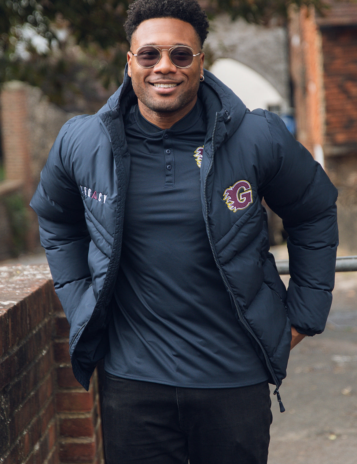 Flames Navy Puffer Jacket