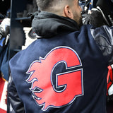 Flames 90s Letterman Jacket