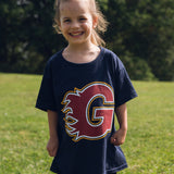 Flames G Logo Junior T-Shirt Navy