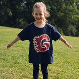 Flames G Logo Junior T-Shirt Navy