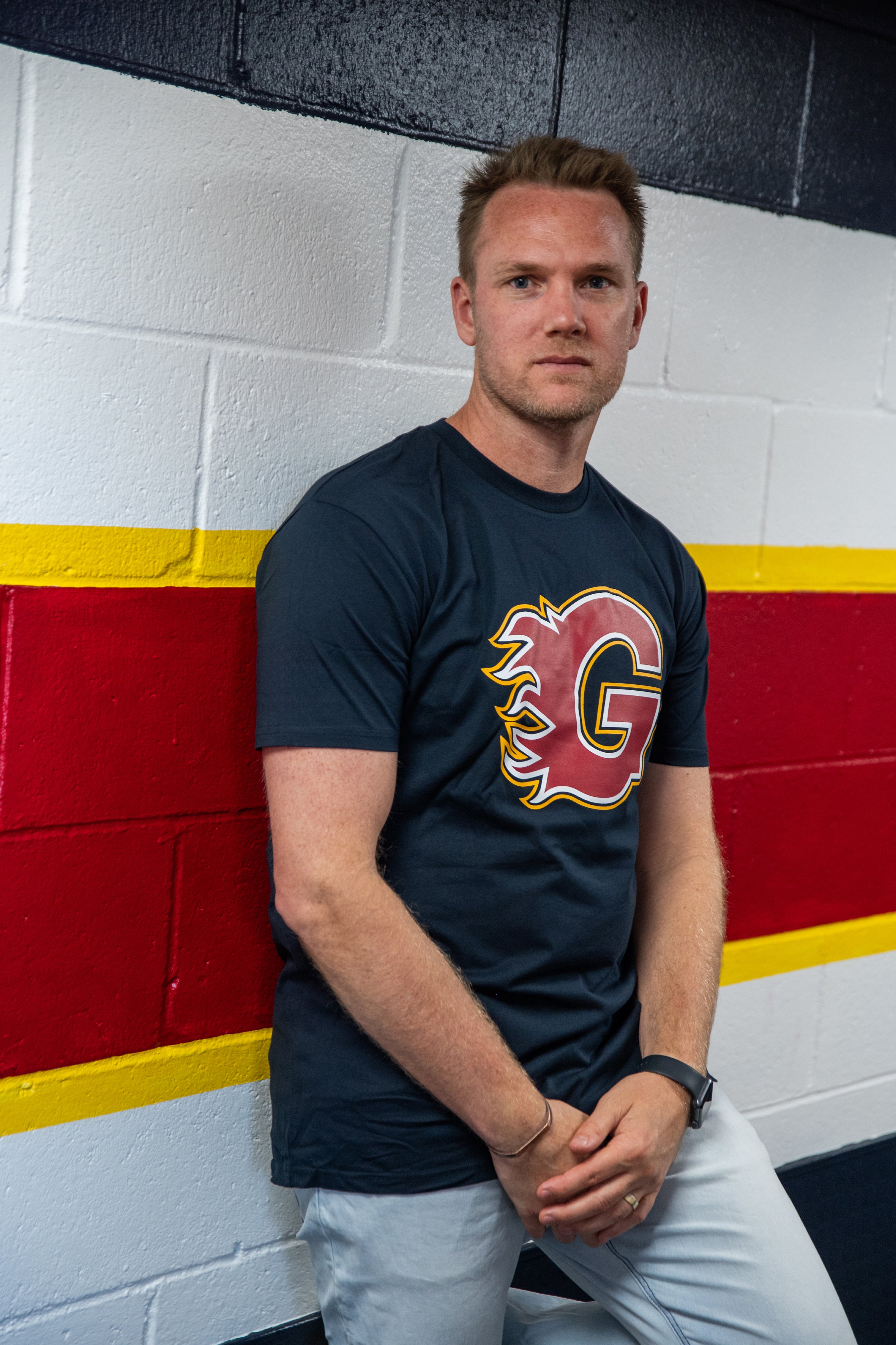 Flames Navy T shirt 
