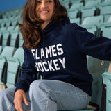 Flames Hockey Hoodie Navy