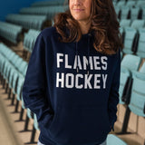 Flames Hockey Hoodie Navy