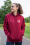 Flames Pullover Hoodie Burgundy