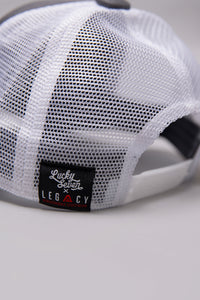 Legacy Trucker Hat Grey and White