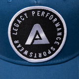 Navy Legacy baseball cap with black and white logo.