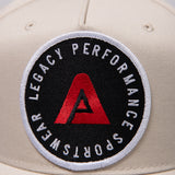 Stone Legacy baseball cap with black, white and red logo.