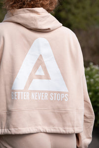 Better Never Stops Cropped Oversized Hoodie Soft Pink