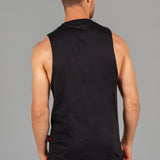 Layered Logo Arm Drop Tank Black