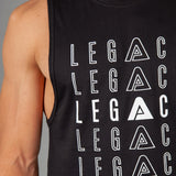 Layered Logo Arm Drop Tank Black