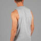 Layered Logo Arm Drop Tank Grey