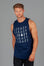 Layered Logo Arm Drop Tank Navy