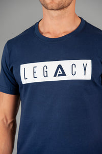 Boxed Logo Navy T shirt