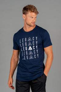 Layered Logo Navy T shirt