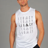 Layered Logo Arm Drop Tank White